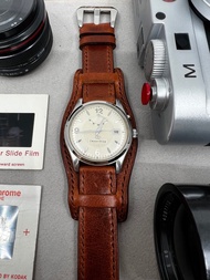 懷舊咖啡色皮革底托款錶帶 20mm 19mm 適用所有表款包括勞力士