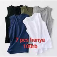 SINGLET T-SHIRT 7PCS ONLY 100RB/ SLEEVELESS T-SHIRT/YUKENSI/ MEN'S SINGLET SPORTS T-SHIRT