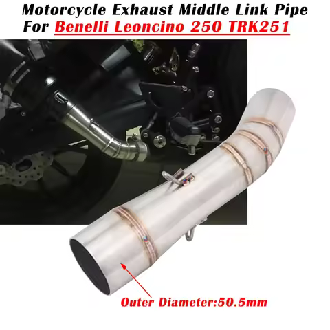 Slip On For Benelli Leoncino 250 TRK251 Motorcycle Exhaust Escape System Modified Muffler 51mm Middl