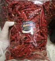 พริกแห้ง แบบเผ็ด คัดสวย ไม่ขึ้นรา พริกจินดาอินเดียเด็ดก้าน 500 g.(แห้ง500)