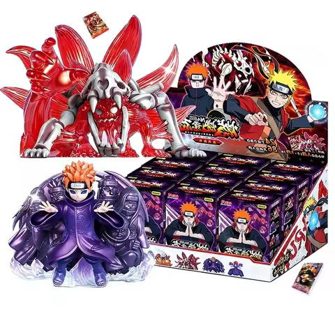 KAYOU Naruto Blind Box Anime Figures Uzumaki Naruto Uchiha Sasuke Surprise Collectible Desk Decor To