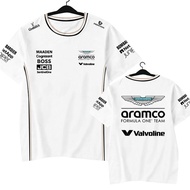 Aston Martin F1 Team 2025 Summer Racing T-Shirt Men's Short Sleeve Breathable Quick Dry