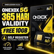 ONEXOX Prepaid 5G SIM Card 365 Hari Validiti Free 10GB Internet Kecepatan Tinggi
