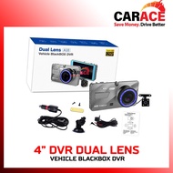 4'' HD Dual Lens Car DVR Dash Cam Front and Rear Mirror Camera Video Recorder | Car DVR | DVR Kereta