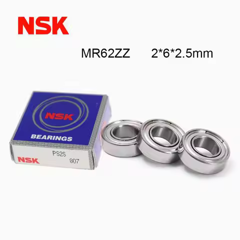 Japan NSK MR62zz Bearing ABEC-7 2*6*2.5 mm ABEC-7 High Speed Miniature MR62ZZ 2Z Ball Bearings MR62-