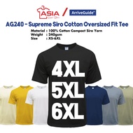 ASIASUPERSTORE x ARRIVE GUIDE 4XL 5XL 6XL Ultimate Cotton 240gsm Oversized T-Shirt Unisex Tshirt Baj