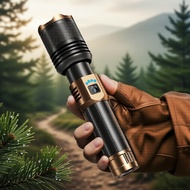 10000LM 26800W USB-C Rechargeable LED Torch, Waterproof, 1000M Beam Distance, Long Battery Life