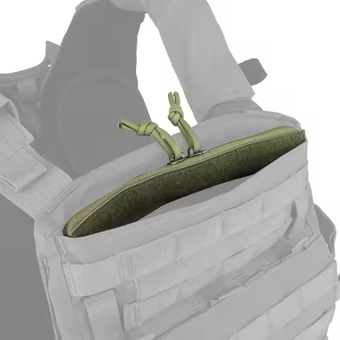 KODENOR Tactical Admin Pocket Zipper Insert Hook and Loop Attachment Zip Closure for Admin Pouch Sta