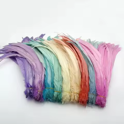 Wholesales 500PCS Rooster Tail Feathers Macaron Color 14-16inches 25-30CM 30-35CM 35-40CM For Colore