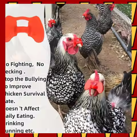 ABNP Pinless Peepers For Chickens, 61 Pcs Anti-Pecking Goggles With Pliers, Chicken Blinders And Pli