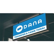 CAHAYA NEON BOX VINYL STICKERS THROUGH LIGHT LOGO DANA, GOPAY, OVO, SHOPEE PAY