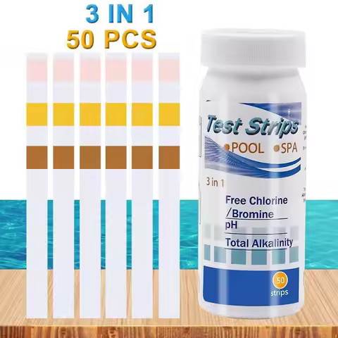 Tub Test Strips Chlorine pH Alkalinity and Hardness Levels in ,Test Kit for Aquarium Fish Tank SPA S