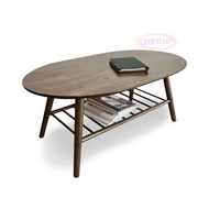COFFEE TABLE RUBBER WOOD 11600 Magazine Newspaper storage shelf Low writing table