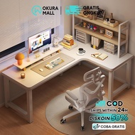 Gaming Table L-Shaped Work Table Carbon Fiber Pattern Gaming Table Computer Table Study Table Laptop