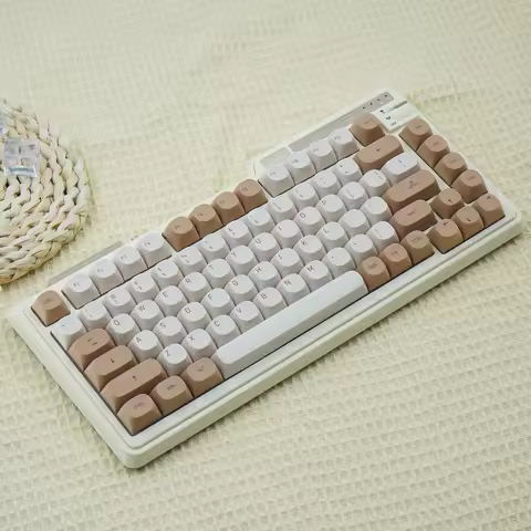 129 Keys Tiramisu Keycaps MA Profile Dye Sub PBT Minimalist keycaps 2.25U 2.75U For Alice Mechanical