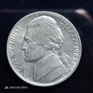 Koin Amerika 5 Cent Tahun 1988 P Liberty - FC02