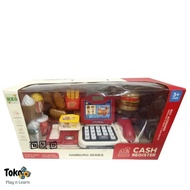 MESIN Kids Toys Shopping Cart Cash Register Scanner Fast Food Cash Register Machine