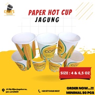 Paper Hot Cup Gelas Kertas Jagung Jasuke 4 Oz, 6.5 Oz