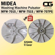 32.5cm MFW-701S / MFW-751S / MFW-707PS Midea Pulsator Mesin Basuh / Pinggan Mesin Basuh Midea pingga