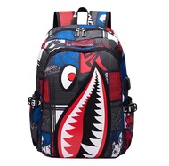 Waterproof Backpack Shark Backpack,Cartoon Shoulder Bag Casual Shark Daypack Backpacks for Boys Girl