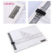 Lohobby Multifunctional Drawing Board Drafting Table A3 Adjustable Angle Drafting Table Sliding Rule
