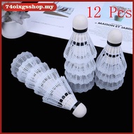 Oixgsshop 12 Pcs White Plastic Badminton Ball Shuttlecos Sport Training Sport MY