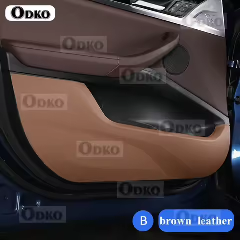 Leather Carbon Fiber Sticker Door Anti Kick Cover Protection Mat For BMW 1 2 3 4 5 6 Series F52 F22 