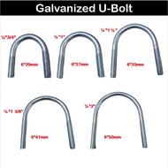 RTK 6mm Galvanized U-Bolts U Bend Screws GI U Shaped Bolt