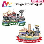 Hungary Budapest Panorama Fridge Magnet - 3D Chain Bridge & Parliament Building Resin Souvenir for T