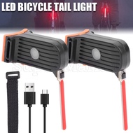 Bicycle Tail Light - Flowing Pilot Lights - Navigation Lamp - Safety Warning Lights - 40 Lumens, Waterproof, Rechargeable - MTB Road Bike Accessories