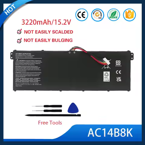 Replacement Battery AC14B8K 15.2V 3220mAh High Capacity Li ion for Acer B3K SF314 52 P238 V3 371 N17