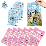50pcs Bluey Themed Birthday Party Gift Bags Candy Treat Snack Bags For Kids Party Decoration Storage