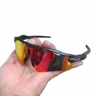Red polarized lens cycling glasses