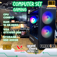 คอมพิวเตอร์ประกอบ Core-i7 / Ram 16GB / SSD 240GB / GTX1050 2GB ทำงาน เล่นเกม PUBG/FreeFire/GTAV/Valo
