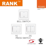 RANK PESARO SERIES BELL 1G & 2G PRESS SWITCH