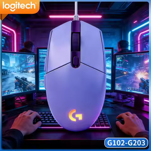 Logitech G102 Prodigy Gaming Mouse, High-Speed Response, RGB Lighting, Ergonomic Build For Esports