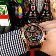 43mm T-AG Heur Carrera series ceramic, Thai oak tape, Japanese multi-function quartz watch