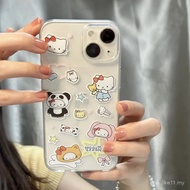 Cute Panda Illustration Suitable for iPhone Phone Case Suitable for iPhone 16 Pro Max/15/14 Pro Max/