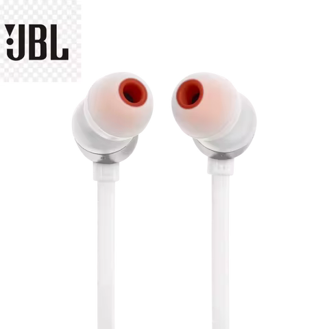 JBL Tune 310C USB-C Wired Hi-Res In-Ear Headphones - Black/White/Blue/Red - Straight and untangled c
