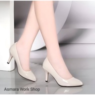 Glossy Women's 7cm Heel Loafers - Comfortable and Elegant - High Formal BG 001