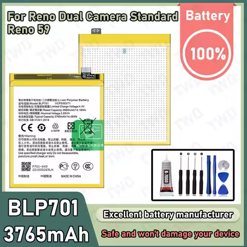 BLP701 Large capacity Battery For OPPO Reno 59 Batteries New High Quanlity +Free Tools