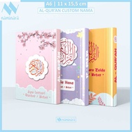 A6 | Alquran custom nama muslimah terjemah Rasm Utsmani size A6 | Hard Cover custem | Quran wanita