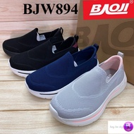 Baoji BJW 894 รองเท้าผ้าใบ สลิปออน  37-41 สีดำ/ดำขาว/กรม/เทา