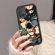 เคสโทรศัพท์นักบินอวกาศสำหรับ Samsung Galaxy A71 4G เคส Samsung การ์ตูนตลกน่ารัก A71ซิลิโคนกันกระแทกเ