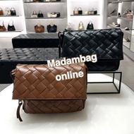 Charles & Keith Ivette Woven Front Flap Crossbody Bag Leather Shoulder Authentic From The Shop