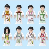 Chinese ancient common dress - 8 female figures