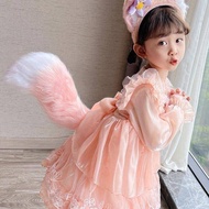 Belle Tail Children Props Adult Children Fox Tail Strap Plush Fox Girl Tail Belt