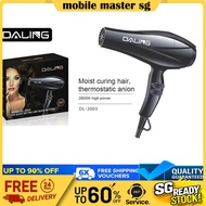 DALING DL-3003 2800W Ionic Hair Dryer – 3 Heat & Speed, Hot/Cold, Concentrator Nozzle