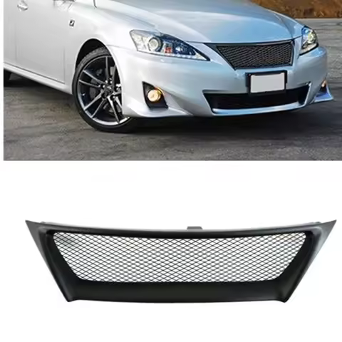 Front Grille Grill Fiberglass/Carbon Fiber Bumper Hood Mesh Grid For Lexus IS IS250 IS350 Sedan 2011