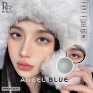 RUBY EYES Contact Lenses Blue Model Angle Blue SiIlicone HydroGel Ruby Eyes with small dilation
